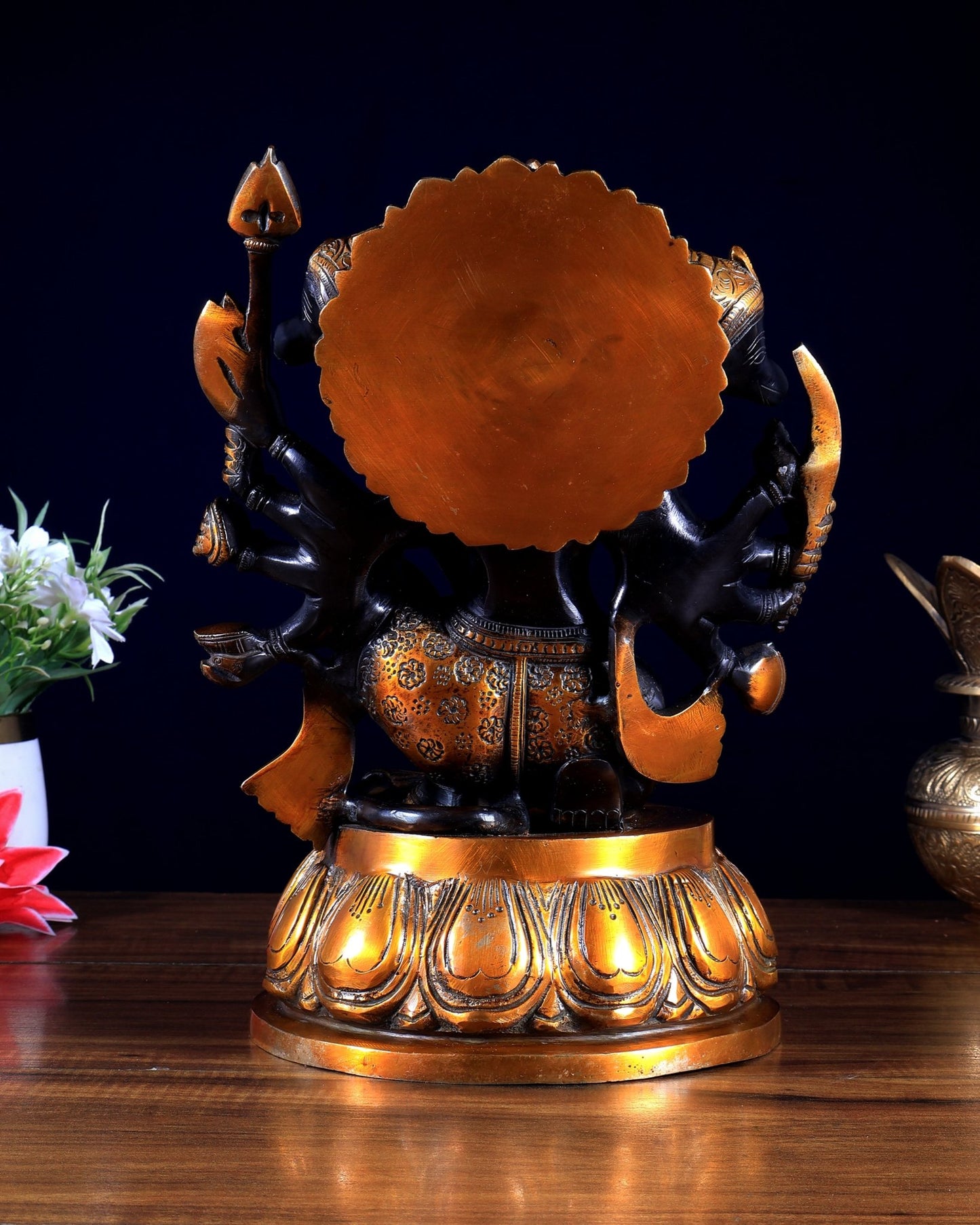 Brass Superfine Panchmukhi Hanuman Idol 13 inch - Budhshiv.com