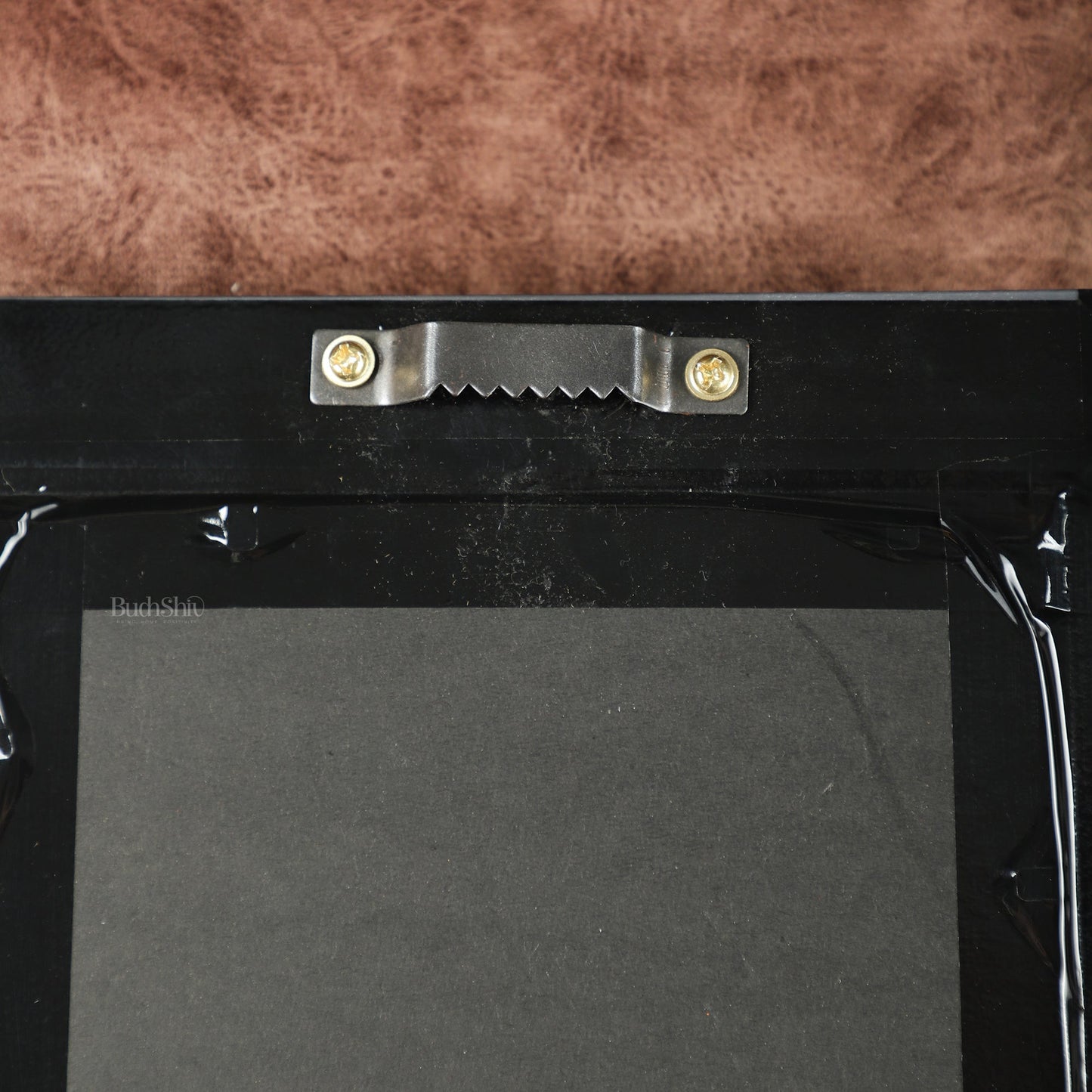 Brass Superfine Panchmukhi Hanuman Wall Hanging with wooden frame – 9.5 Inch - Budhshiv.com