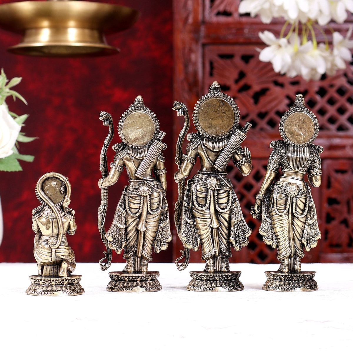 Brass Superfine Ram Darbar Idols Set 5.2 inch - Budhshiv.com