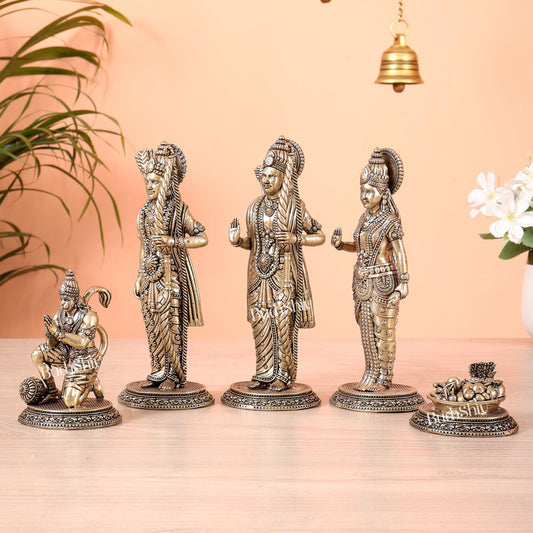 Brass Superfine Ram Darbar Individual Idol Set 7.5 inch - Budhshiv.com