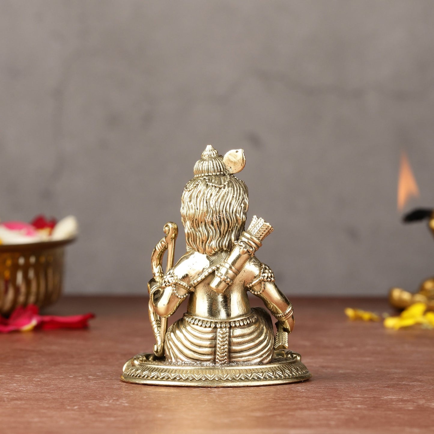 Brass Superfine Ram Lalla Idol | 3.5" - Budhshiv.com