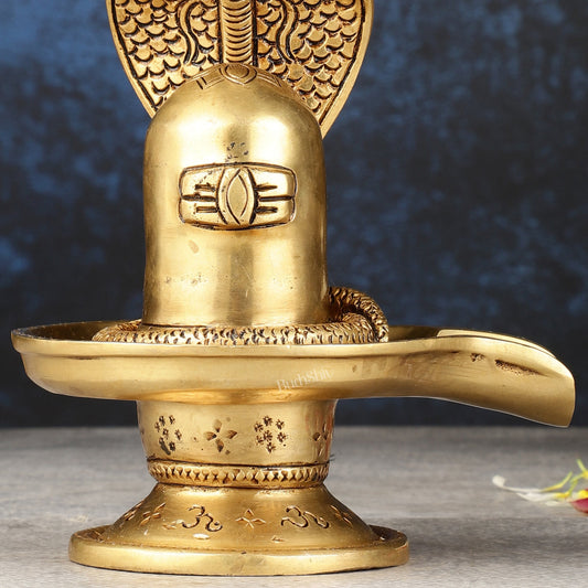 Brass Superfine Shiv Ling - 6" - Budhshiv.com
