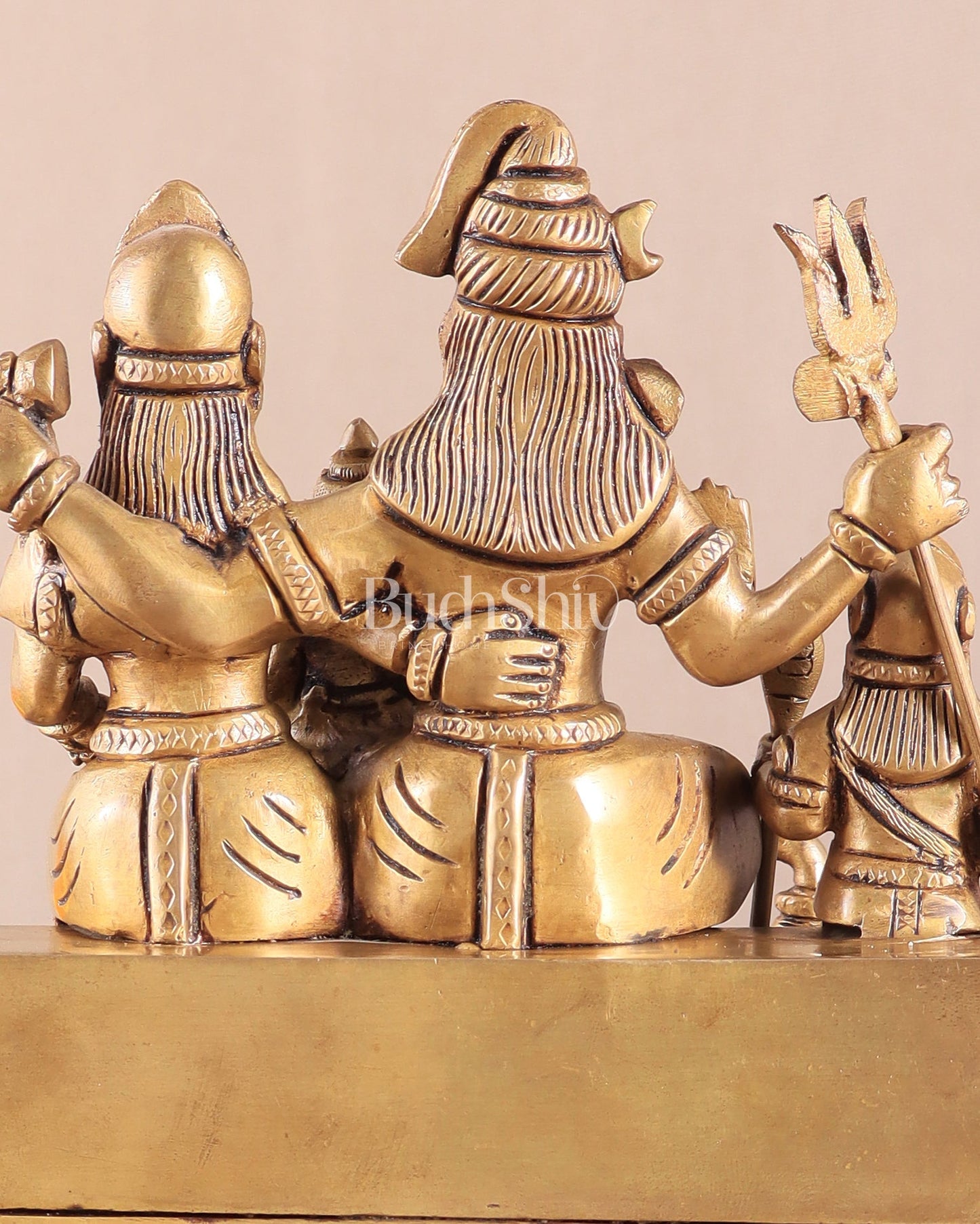 Brass Superfine Shiva Parivar Idol - 7.5" - Budhshiv.com