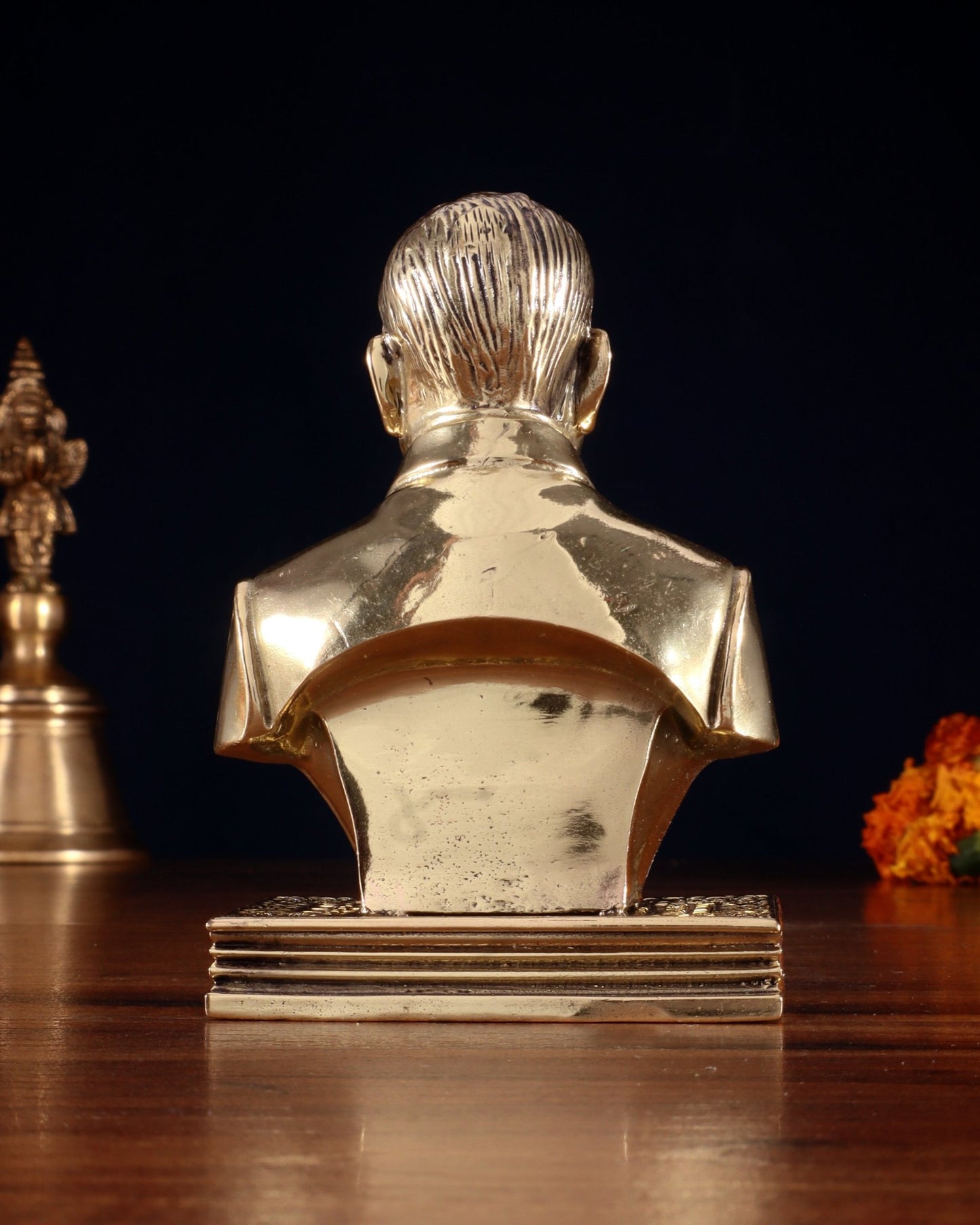 Brass Superfine Shri B. R. Ambedkar Statue with Constitution Carvings – 4” - Budhshiv.com