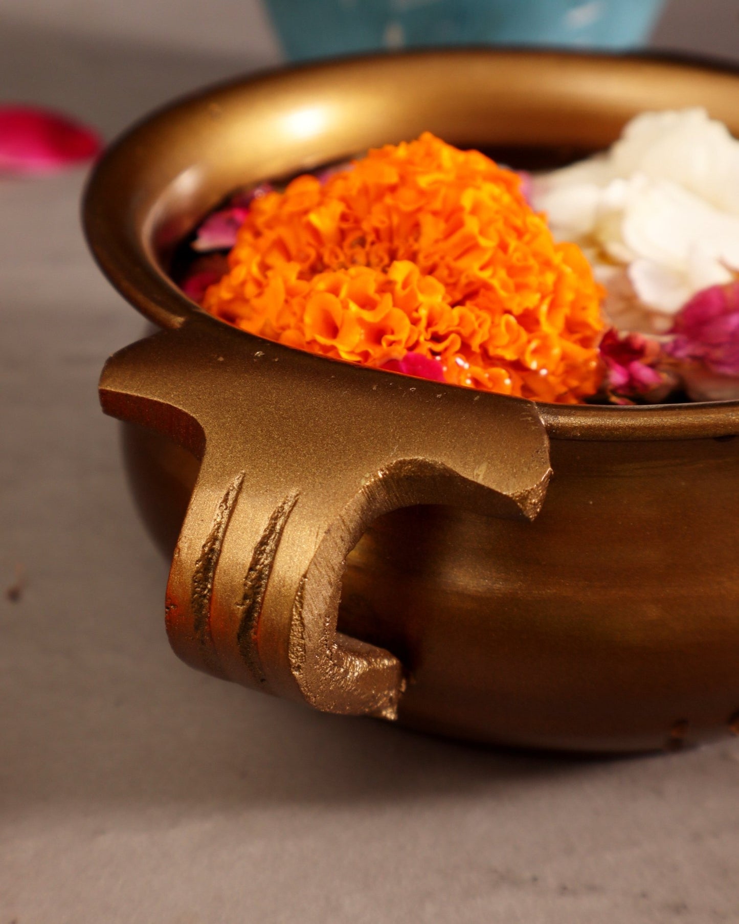 Brass Tiny Urli – Antique Matte Finish | 5” Wide - Budhshiv.com