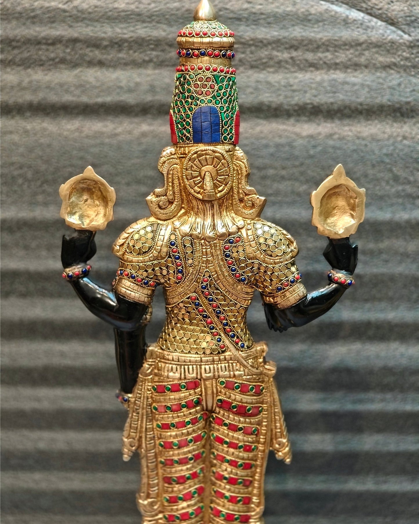 Brass Tirupati Balaji Statue 33 inch - Budhshiv.com