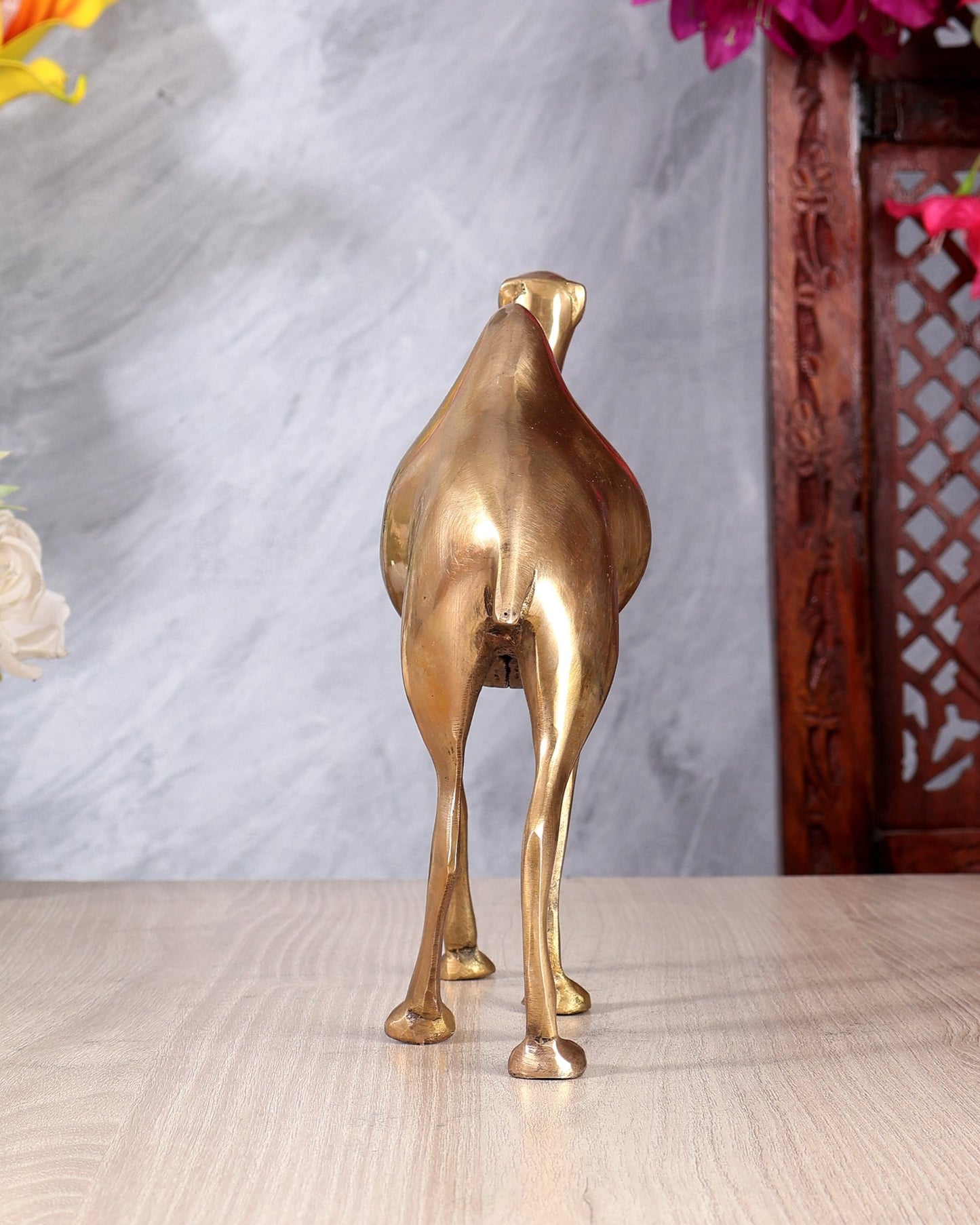 Brass Unique Camel Statue – Handcrafted Decorative Desert Animal Showpiece 8 inch - Budhshiv.com