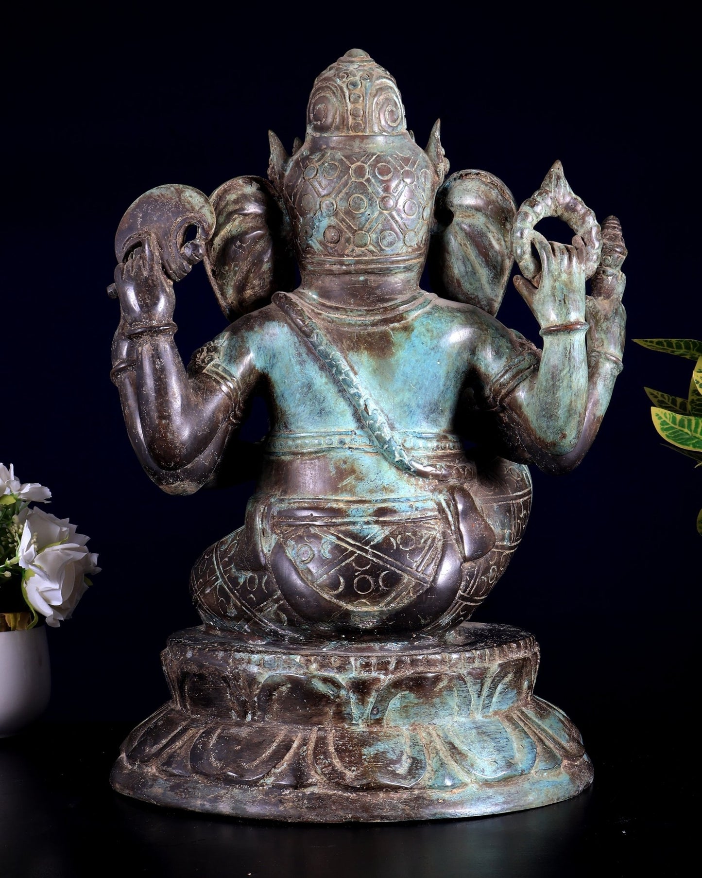 Bronze Ganesha Statue | Lost Wax Sculpture | 17" - Budhshiv.com