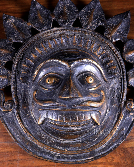 Bronze Kaal Bhairava Bhuta Mask – Vintage Artefact - Budhshiv.com