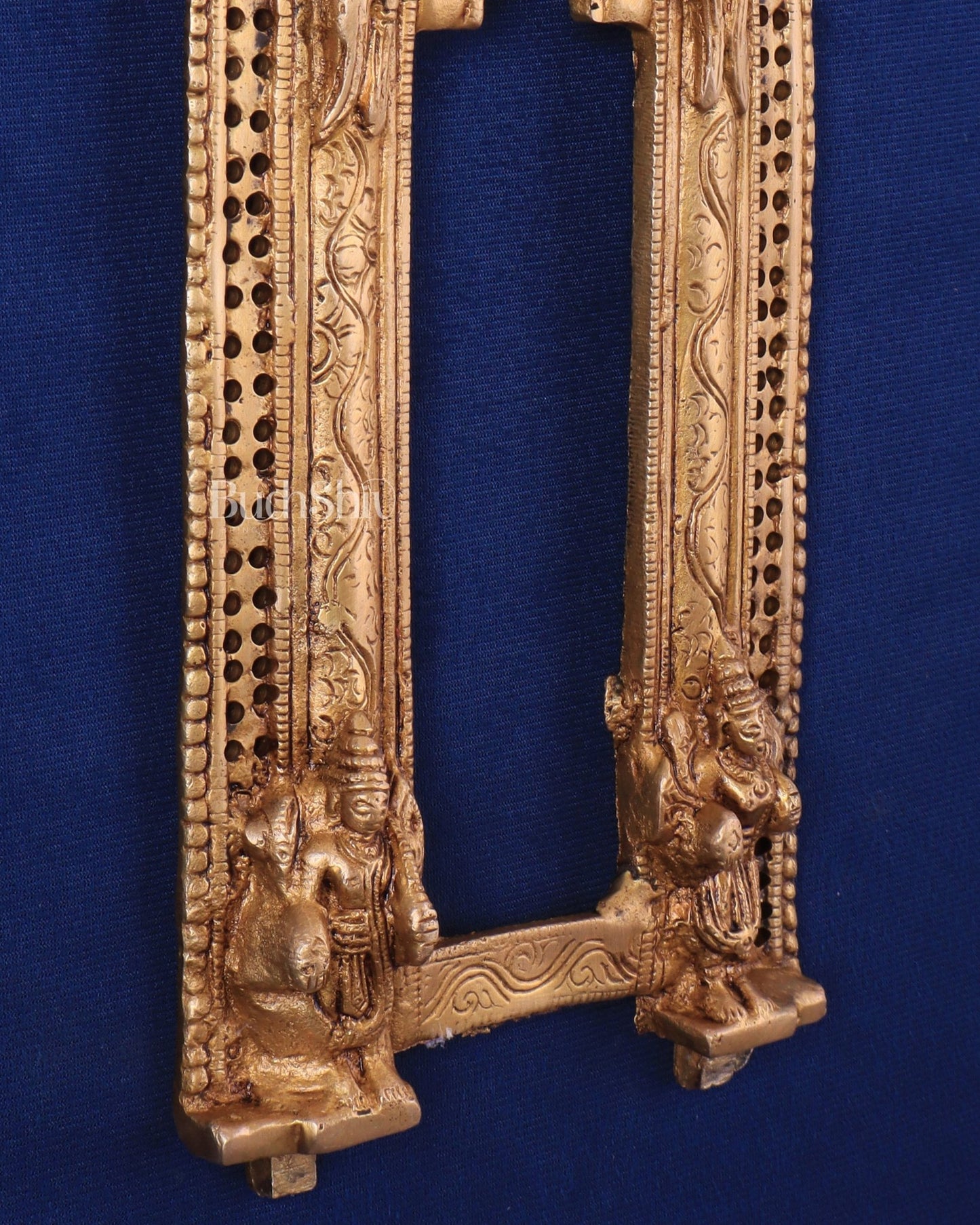 Elegant Brass Prabhavali Wall Hanging – Intricate Design for Home Décor 13" - Budhshiv.com