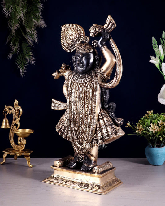 Exquisite Brass Shrinath ji Murti - 18 Inch | - Budhshiv.com