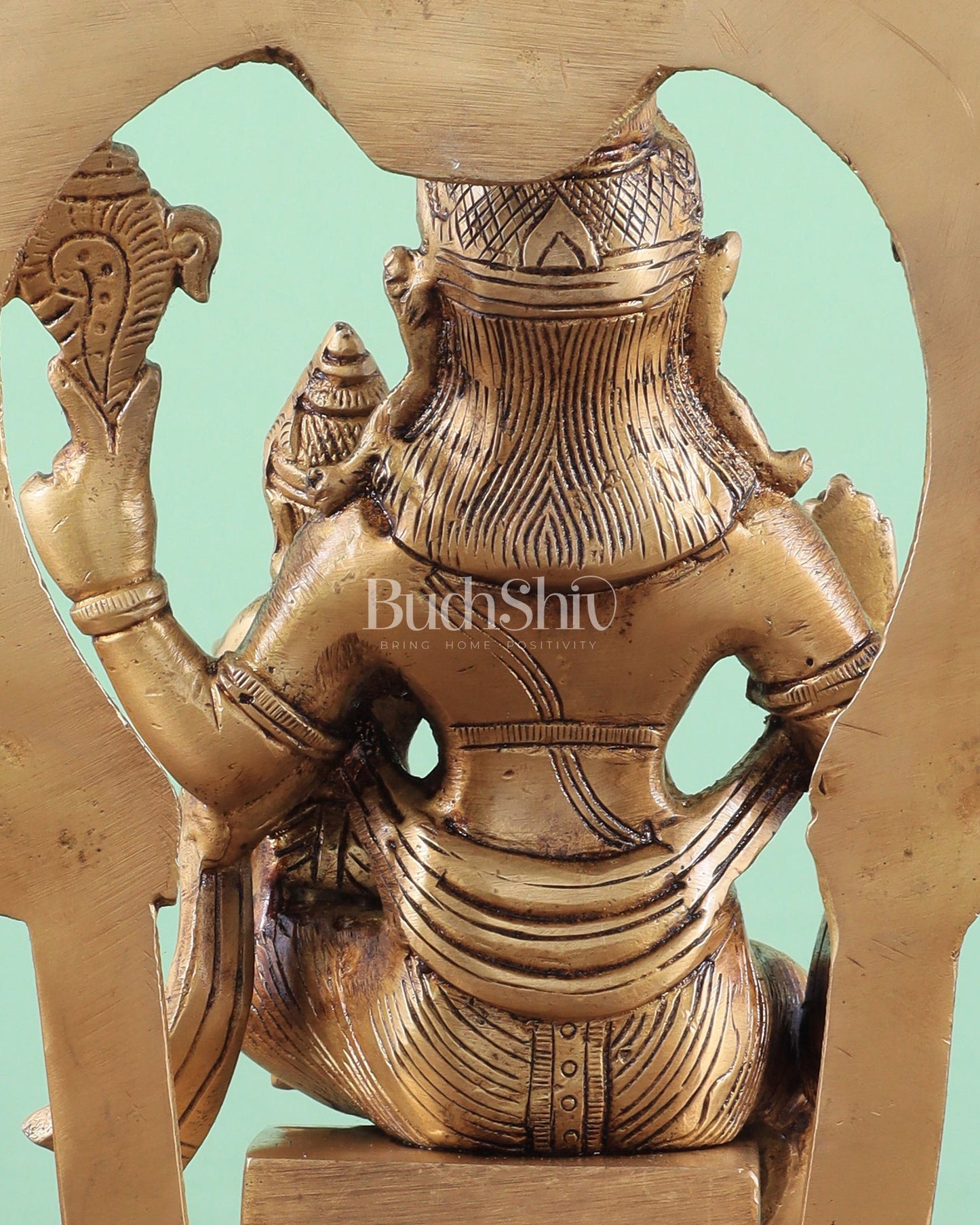 Handcrafted Brass Narsimha Lakshmi Statue | 8" Height - Budhshiv.com