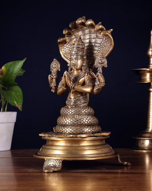 Handcrafted Brass Statue of Lord Patanjali, the Father of Yoga | 10.5" - Budhshiv.com
