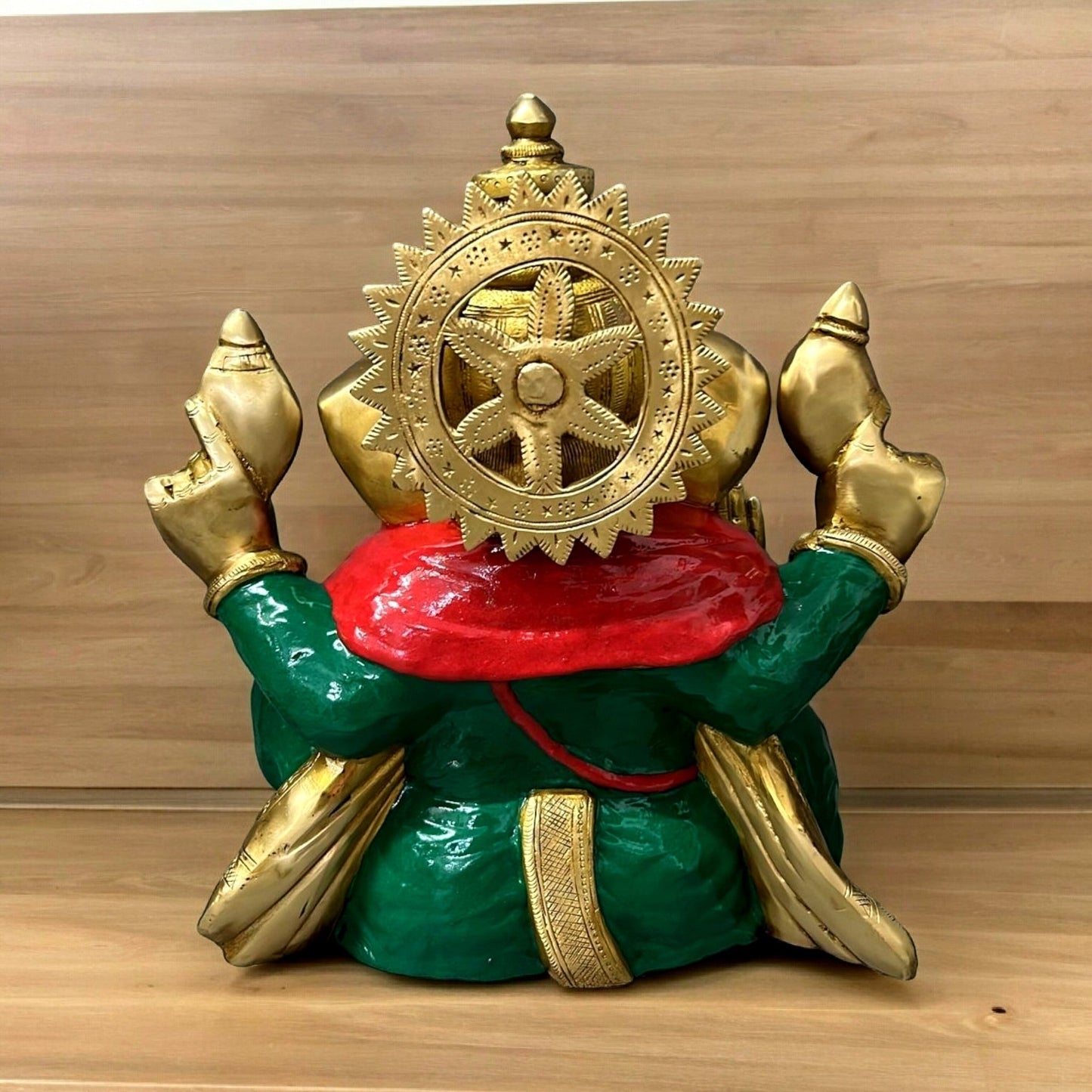 Handcrafted Ganapati Aashirwad Idol - 13" Tall, 12.5 kg - Budhshiv.com