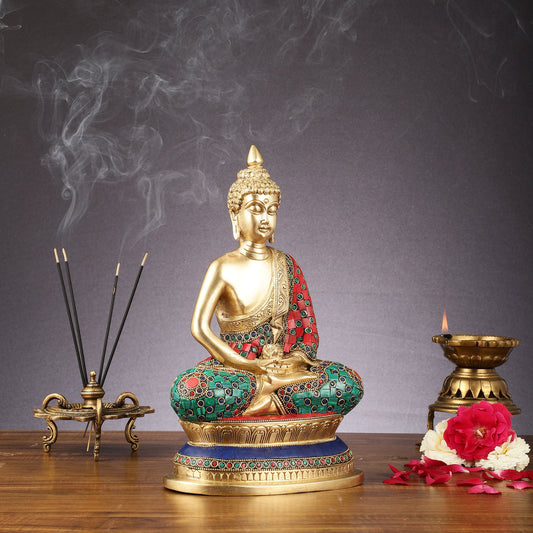 Handcrafted Meditation Buddha Idol - Cambodian Style - Budhshiv.com