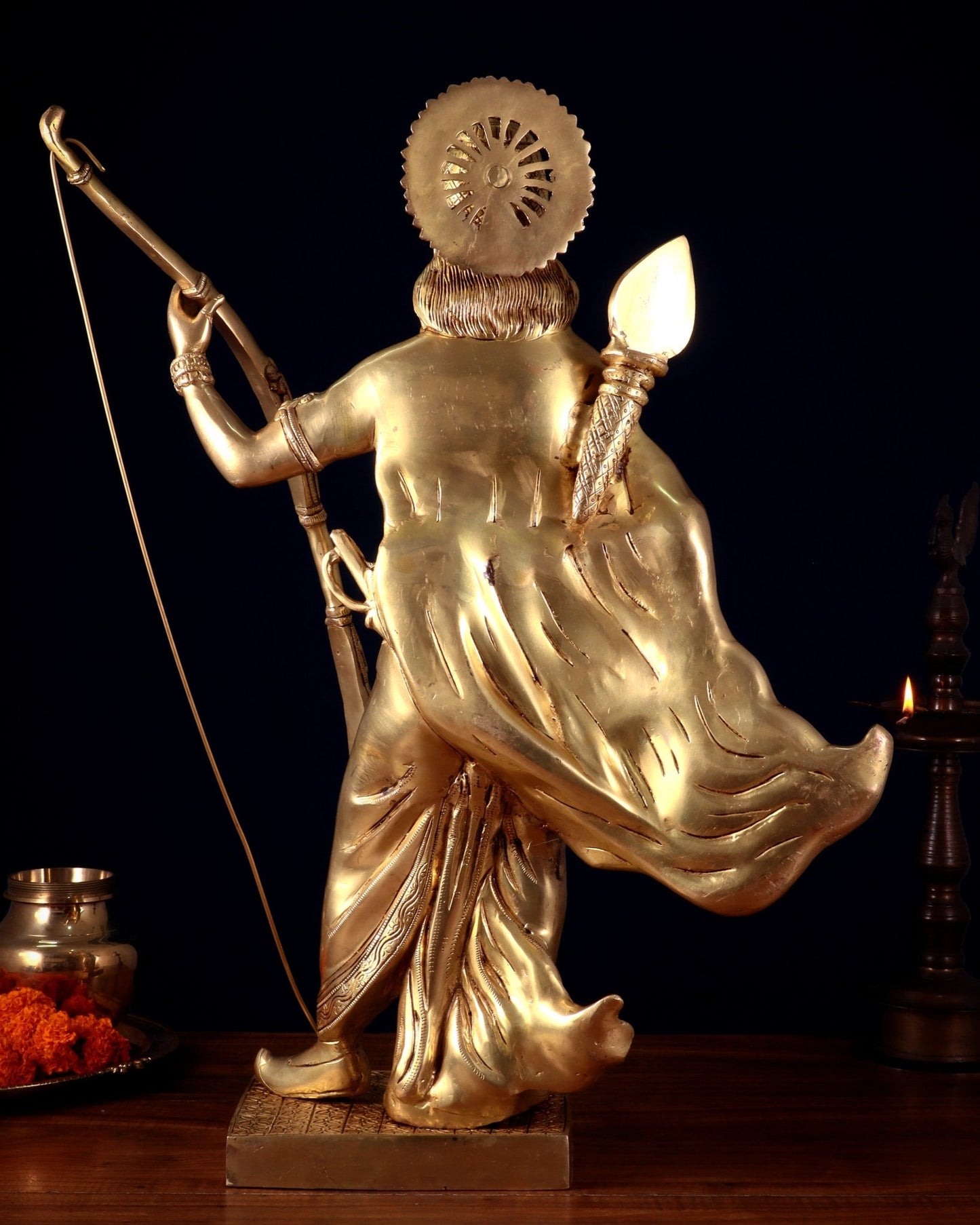 Handcrafted Superfine Brass Statue - Lord Shri Ram Chandra | 26 inch - Budhshiv.com