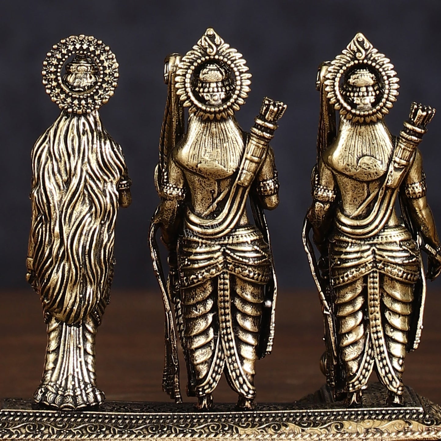 Intricate Brass Lightweight Ram Darbar Idol - 3" Tall - Budhshiv.com