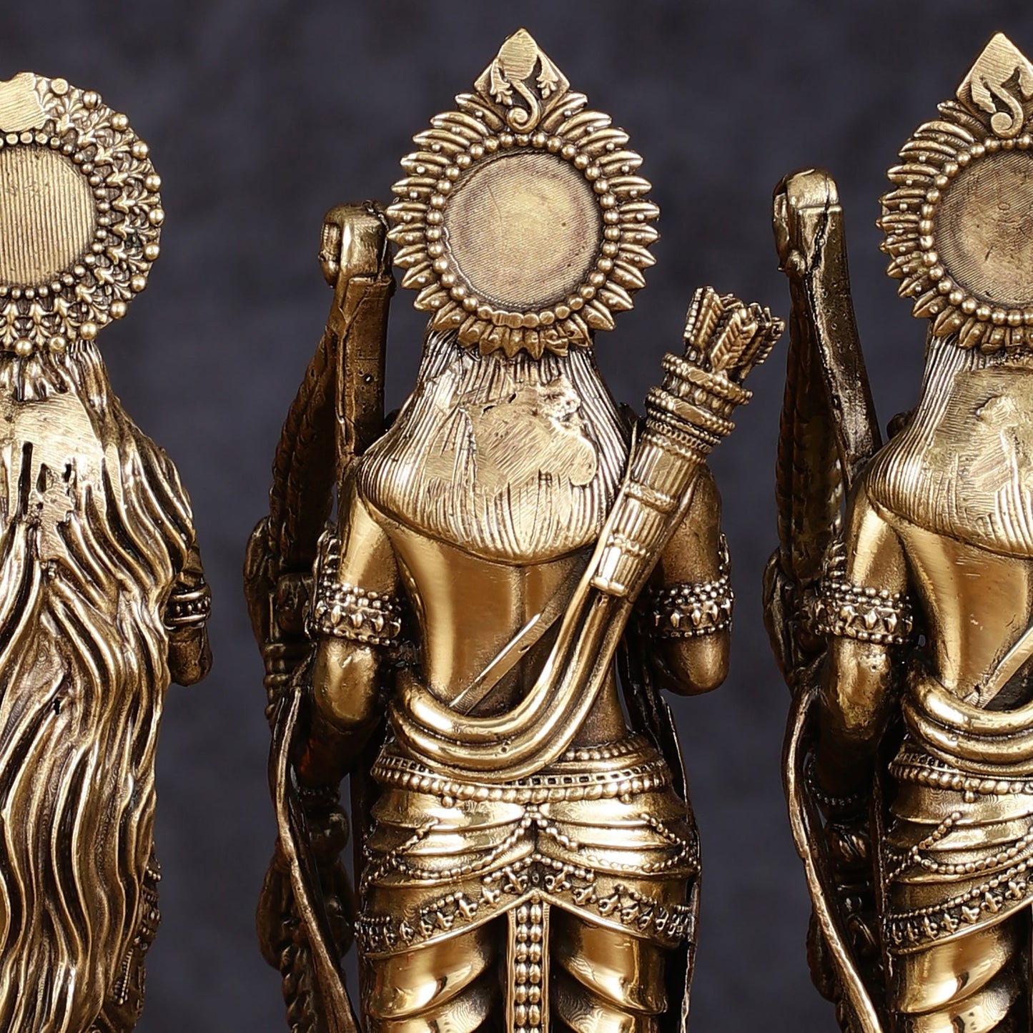 Intricate Brass Lightweight Ram Darbar Idol - 6.5" Tall - Budhshiv.com