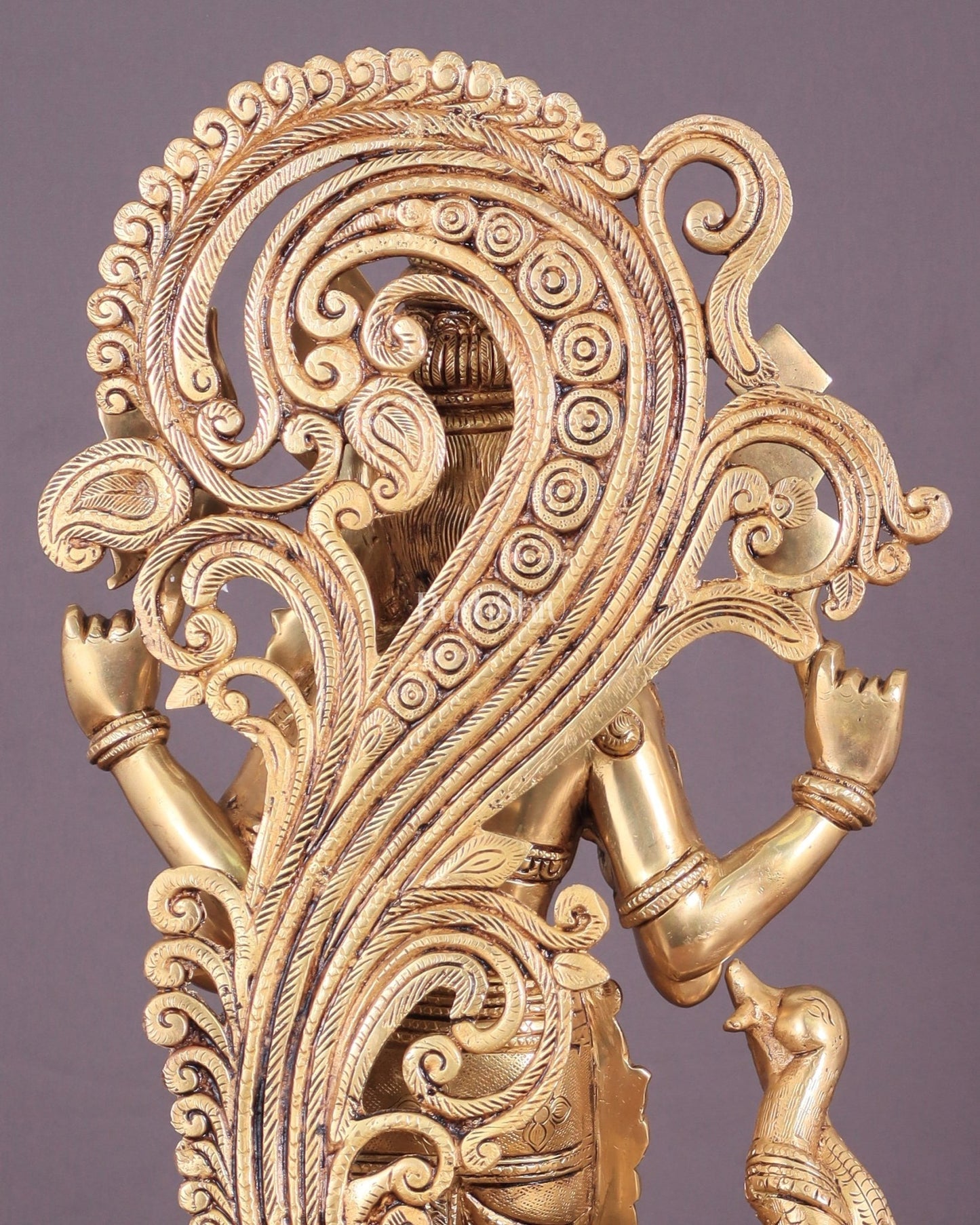 Kartikeya Lord Murugun Brass Superfine Statue 20" - Budhshiv.com