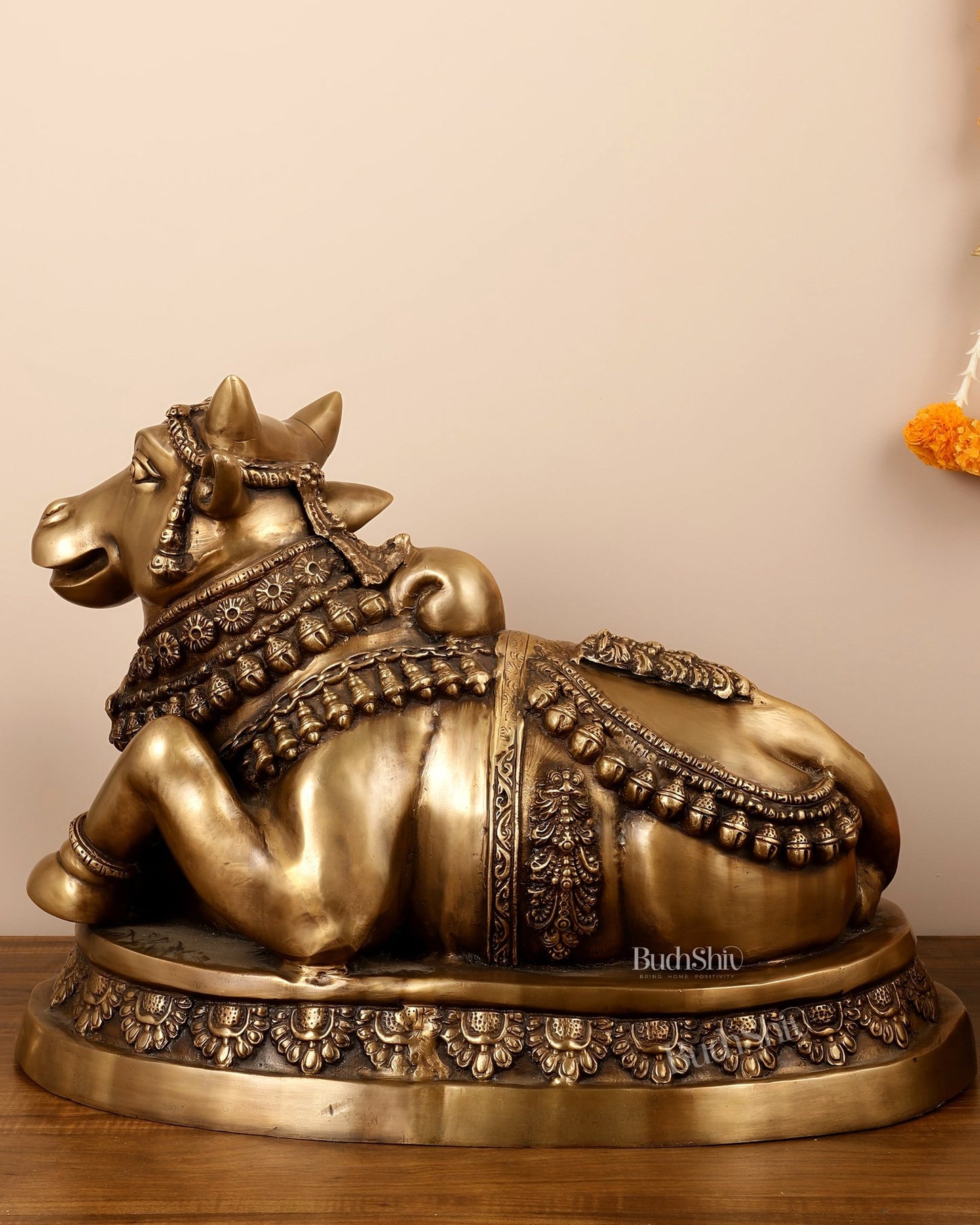 Large brass Nandi Statue 22 inch - Budhshiv.com