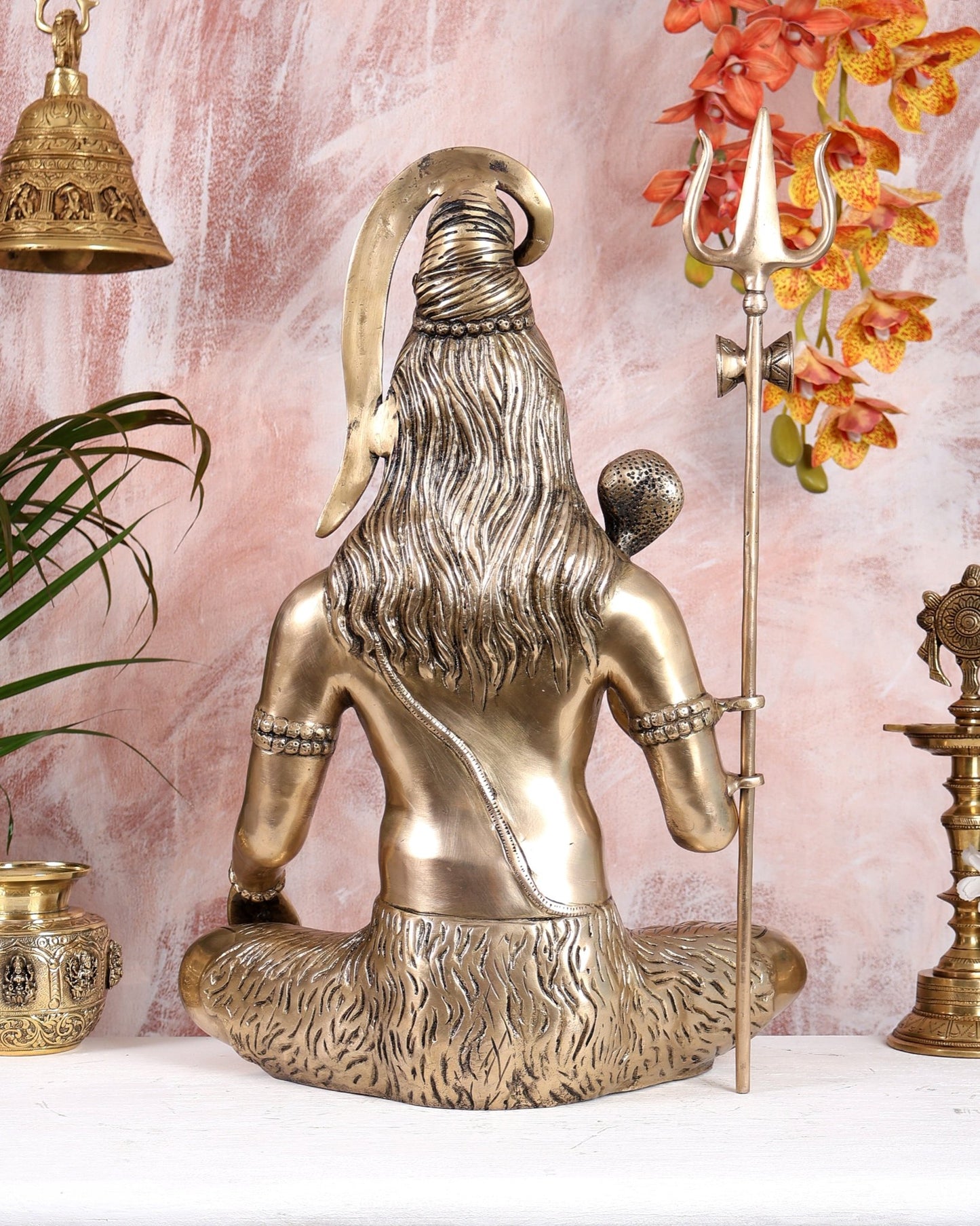 Lord Shiva Brass Idol gangadhar - 20" - Budhshiv.com
