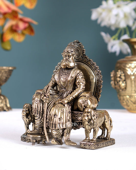 Maharaja Agrasen Superfine Brass Idol – Divine Heritage Statue (4 Inches) - Budhshiv.com