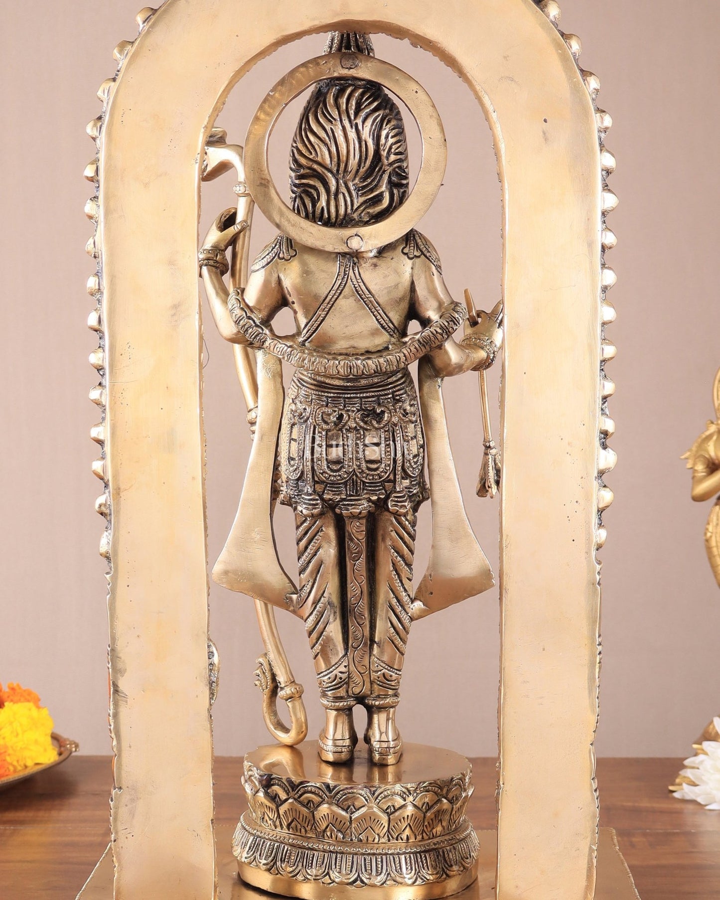 Majestic Ayodhya Ram Lalla Superfine Brass Sculpture - Matte Edition, 18.5 Inch - Budhshiv.com