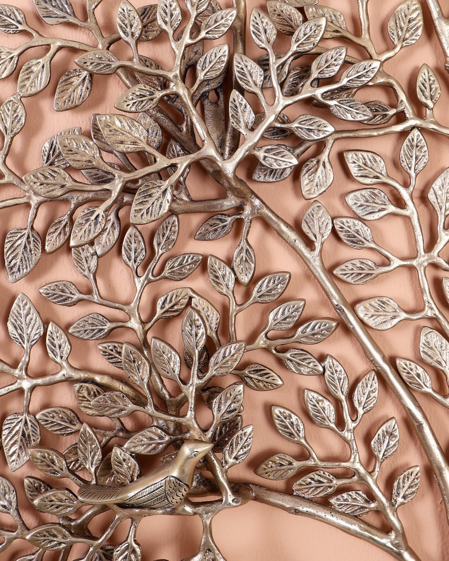 Premium Brass Kalpavriksha Tree with Birds Wall Hanging – Handcrafted Tree of Life Wall Décor 24 inch - Budhshiv.com