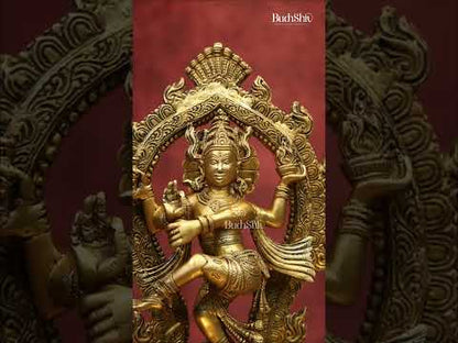 Exquisite 16-Inch Pure Brass Nataraja Statue - Handcrafted Sculpture