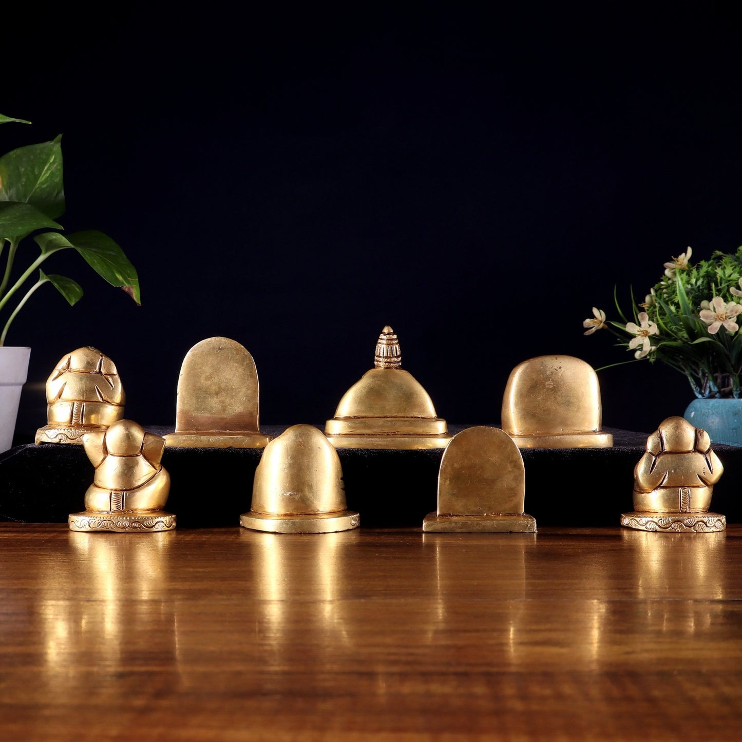Pure Brass Ashtavinayaka Lord Ganesha eight Forms Idol Set – 2.5 Inch, - Budhshiv.com