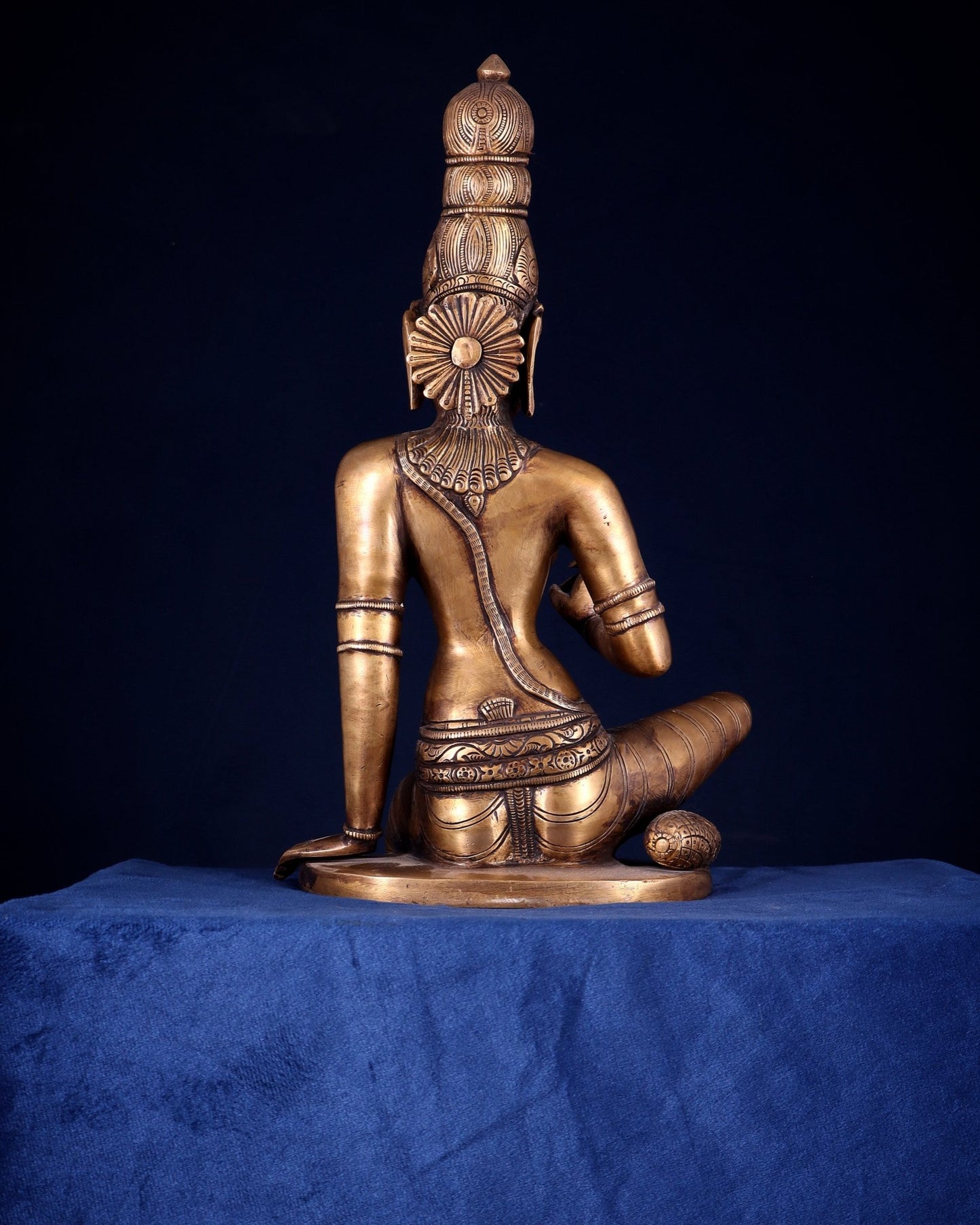 Pure Brass Bhoga Shakti Goddess Uma Parvati Sculpture – Chola Style (Without Base) 18" - Budhshiv.com