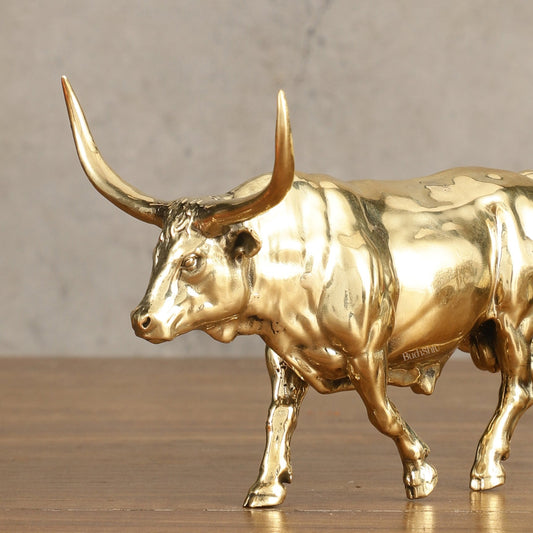 Pure Brass Bull Showpiece Vastu Special - 3.5 in Height - Budhshiv.com