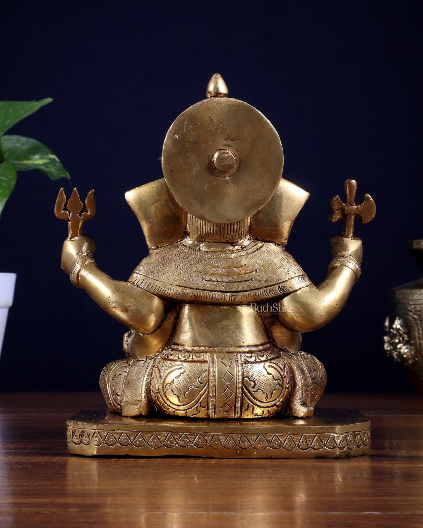 Pure Brass Dagduseth Ganapati Idol – 7 Inch - Budhshiv.com