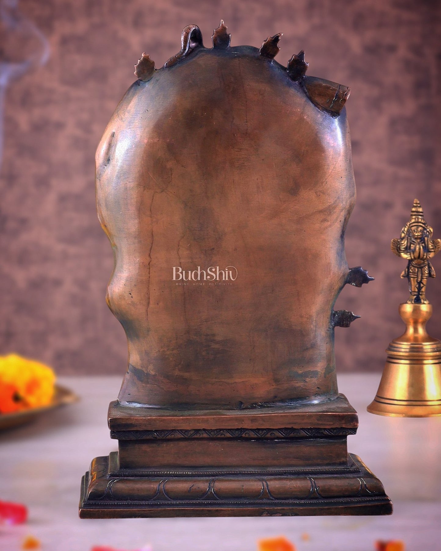 Pure Brass Gajasurasamhara Shiva Idol dancing shiva antique bronze tone - Budhshiv.com