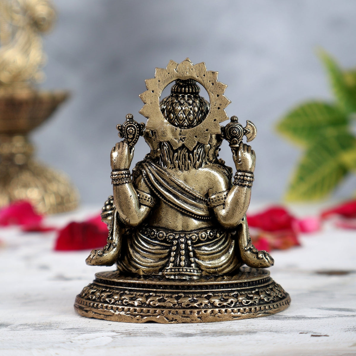 Pure Brass Ganesha superfine Idol 3" - Budhshiv.com