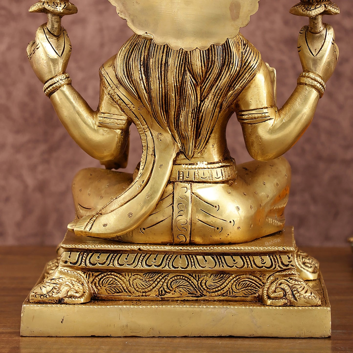 Pure Brass Goddess Lakshmi Statue 12 Inches | Symbol of Prosperity - Budhshiv.com