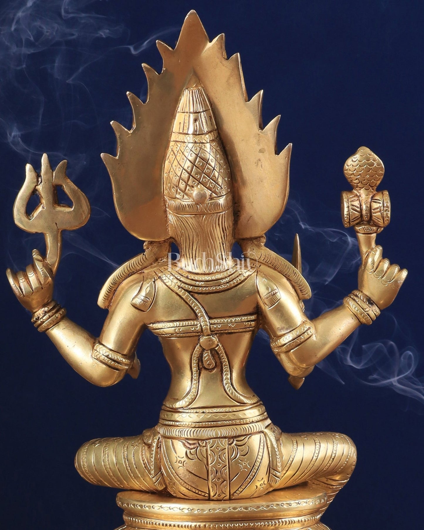 Pure Brass Goddess Mariamman Statue 13" - Budhshiv.com