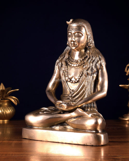 Pure Brass Gorakhnath Yogi Guru Statue – Divine Meditation Idol - Budhshiv.com