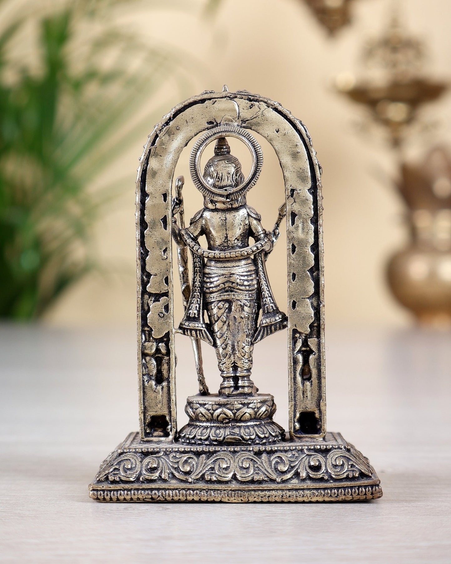 Pure Brass Intricate Ram Lalla Idol - 4" Tall - Budhshiv.com
