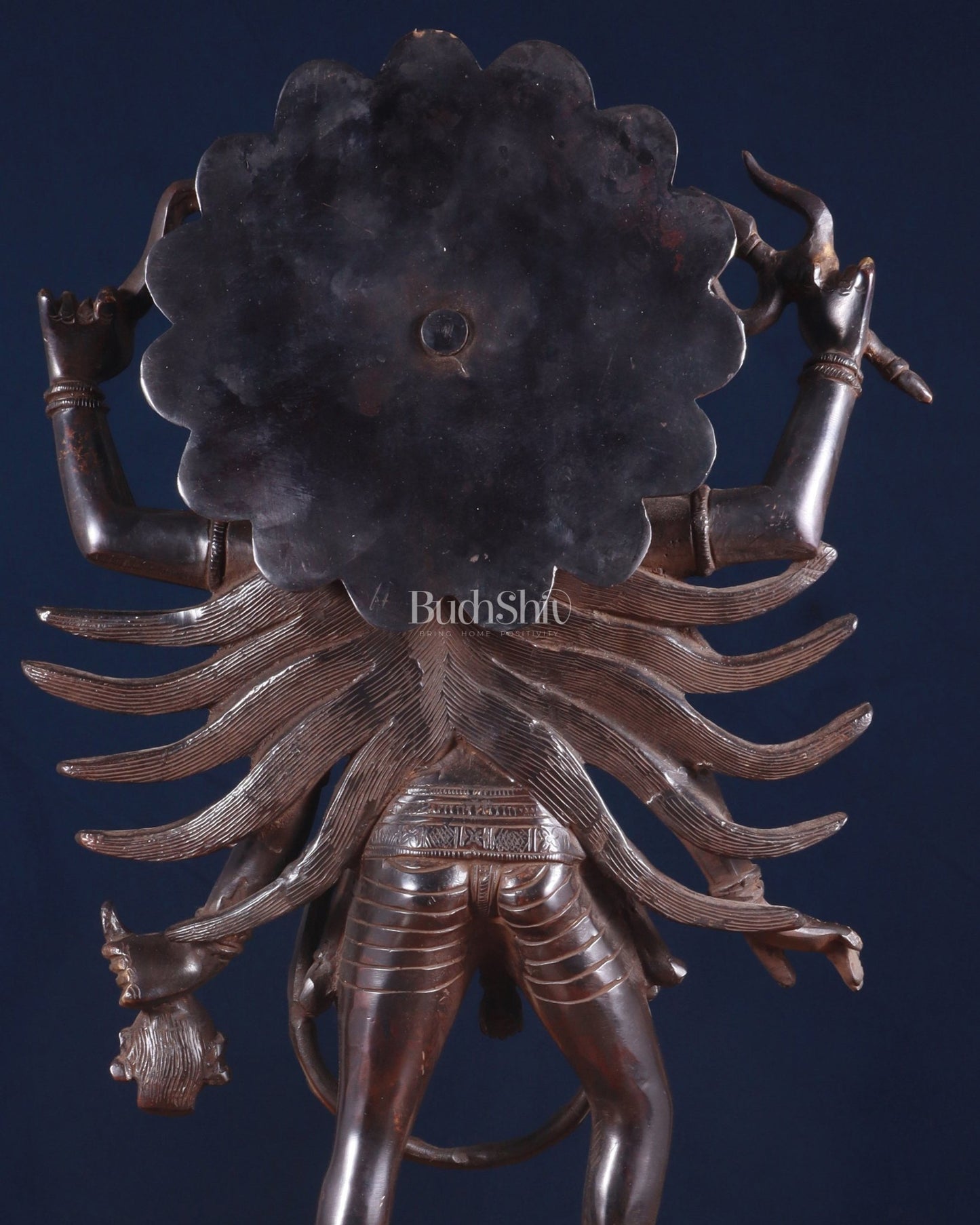 Pure Brass Kali Mata Idol - 18" Black edition - Budhshiv.com
