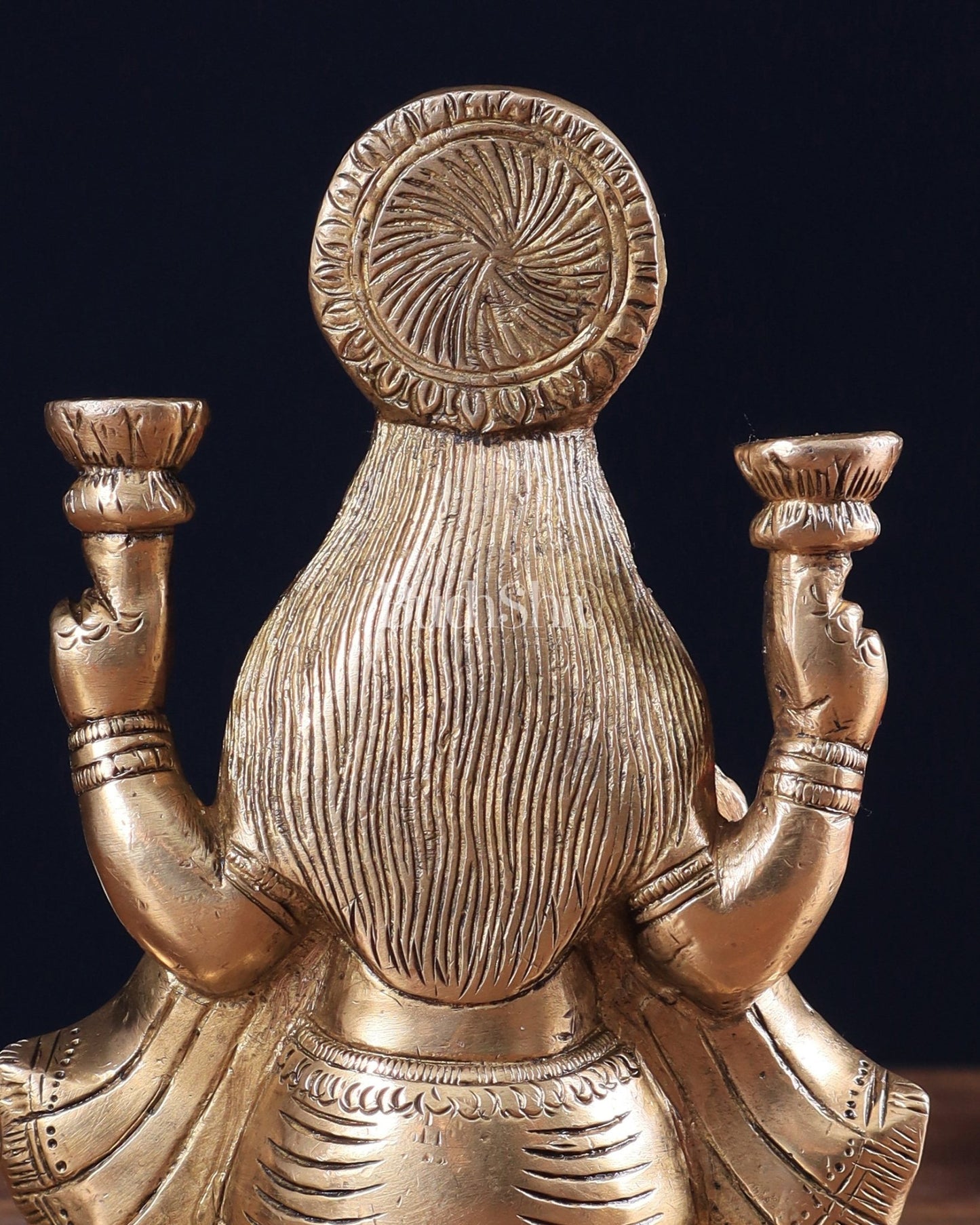 Pure Brass Lakshmi statue 6" - Budhshiv.com