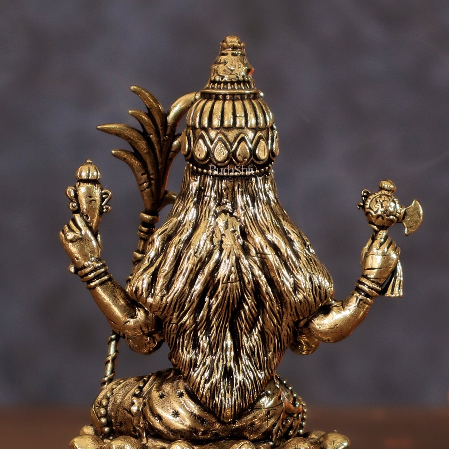Pure Brass Lalita Devi Rajarajeshwari Idol - 4 Inch Intricate - Budhshiv.com