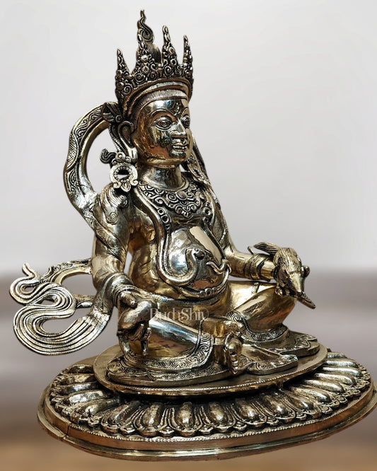 Pure Brass Large Lord Kubera Statue – The God of Wealth & Prosperity 20 inch - Budhshiv.com