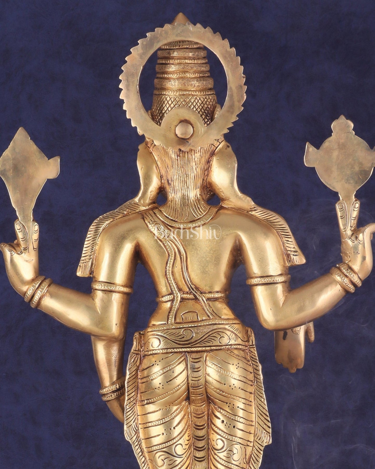 Pure Brass Large Tirupati Balaji Statue | Divine Lord Venkateshwara Idol 25" - Budhshiv.com