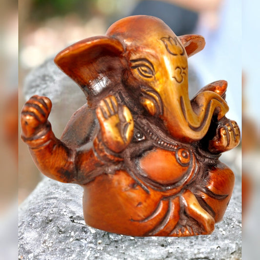 Pure Brass Miniature Appu Ganesha Idol 2.5 inch - Budhshiv.com