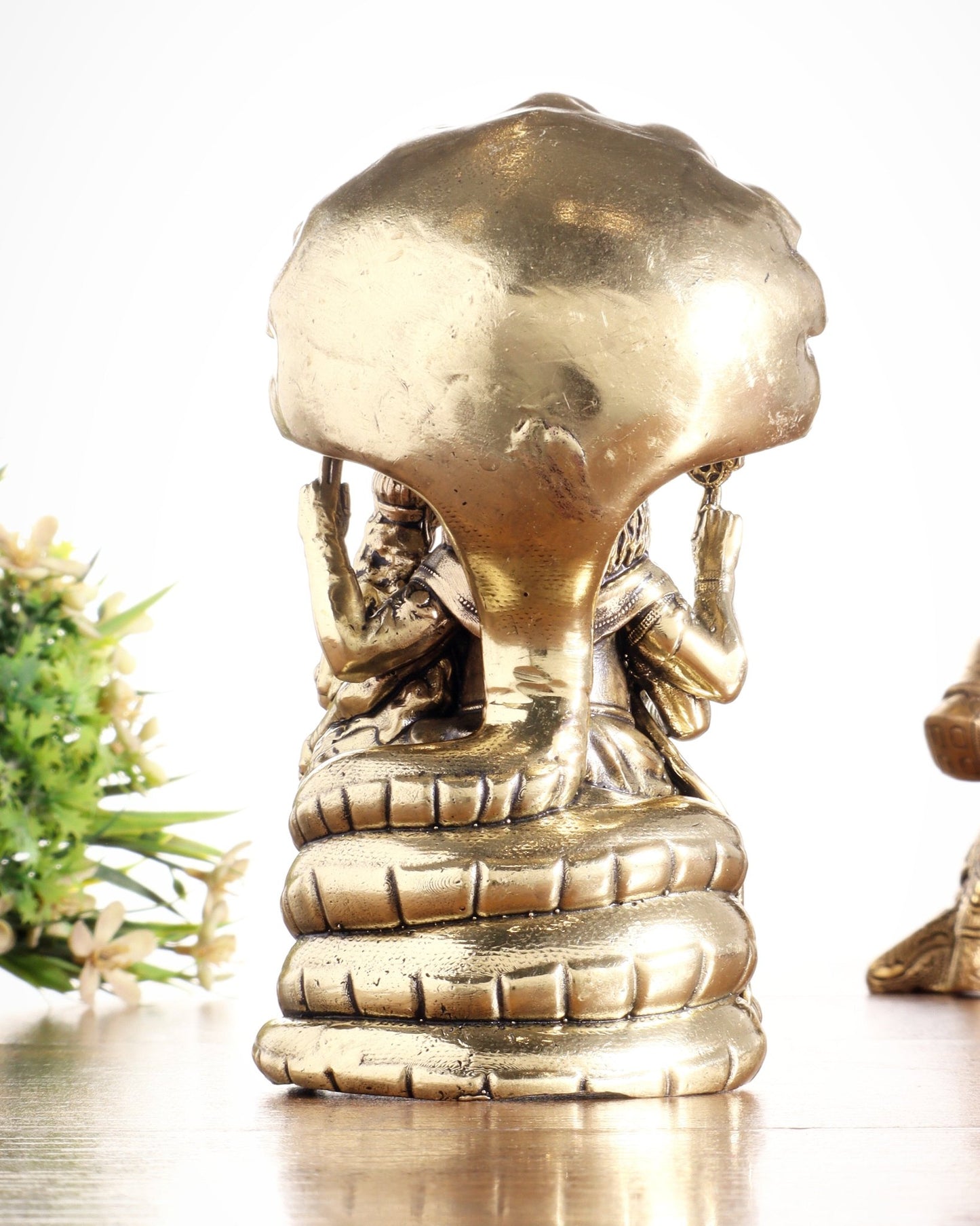 Pure Brass Narsimha Lakshmi Idol - 4 Inch - Budhshiv.com