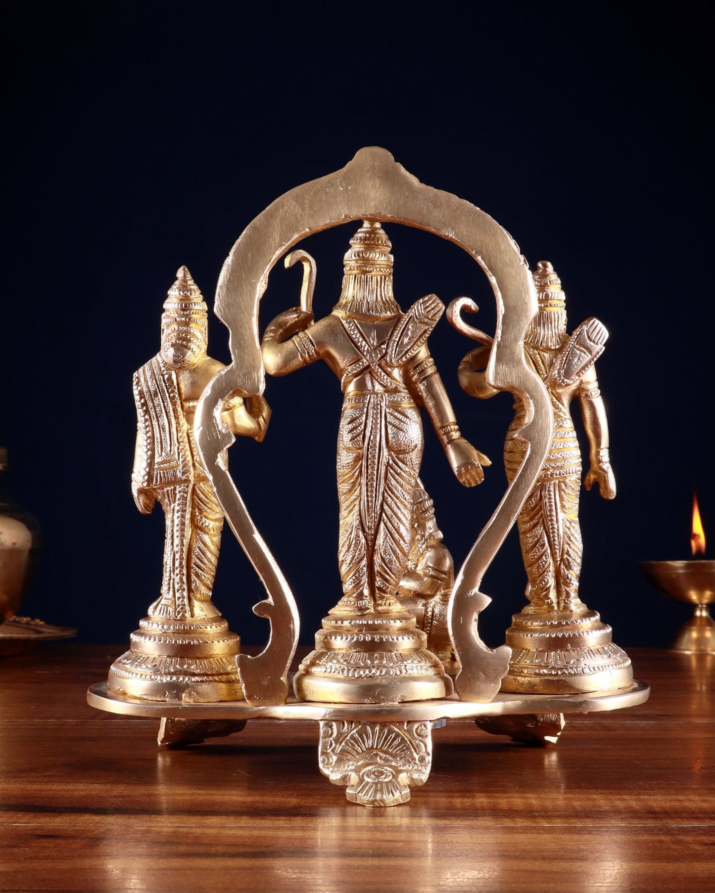 Pure Brass Ram Darbar Idol Set – 7.7” - Budhshiv.com