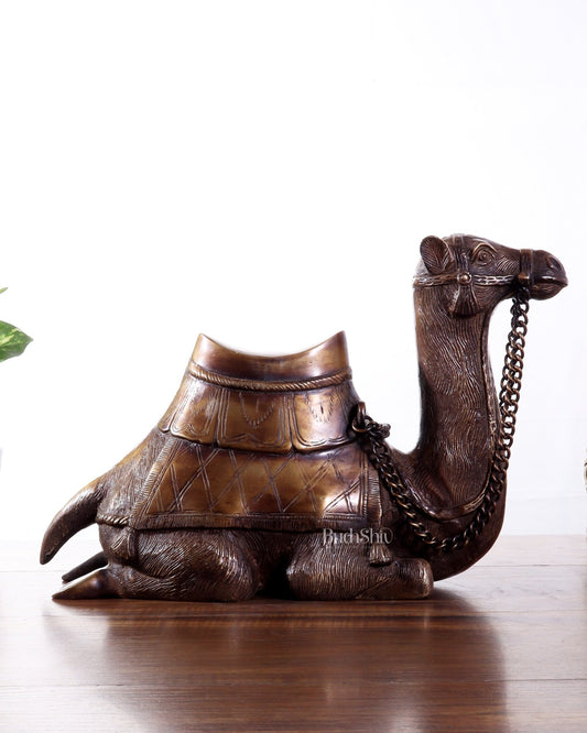 Pure Brass Seated Camel Statue – Vastu Approved Décor for Home or Office - Budhshiv.com