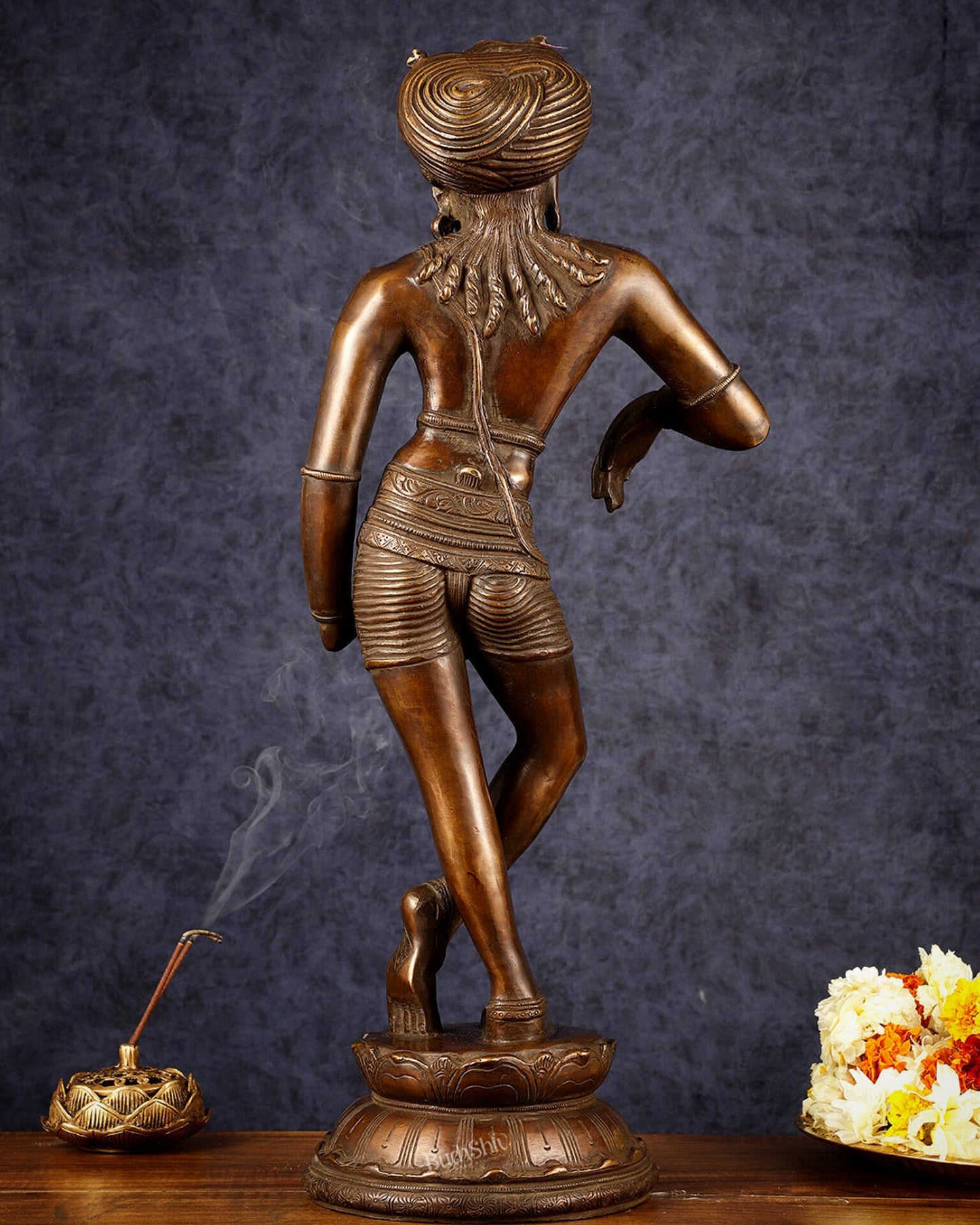 Pure Brass Shiva as Vrishabhavahana Statue 22.5" - Budhshiv.com