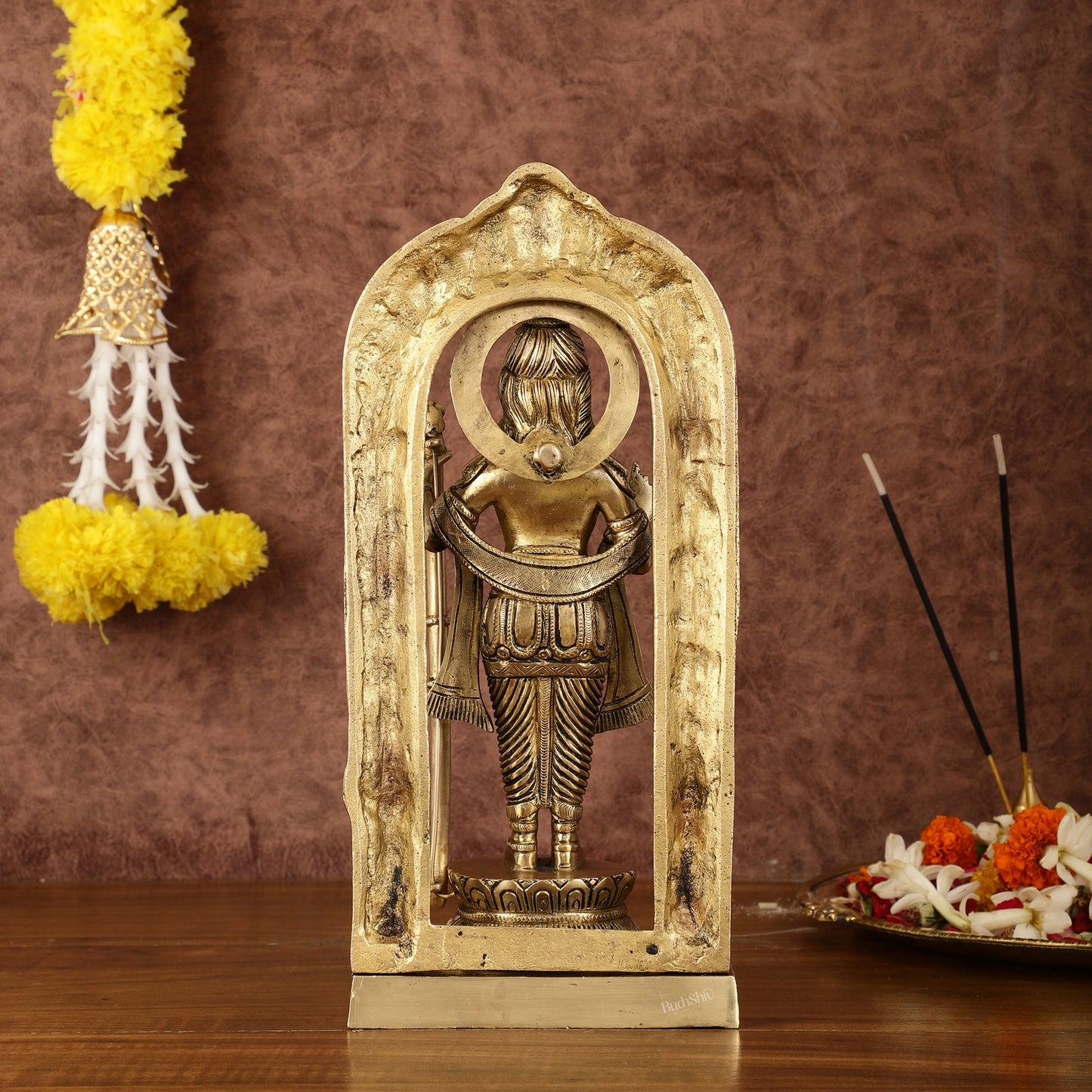 Pure Brass Superfine Ayodhya Ram Lalla Idol - 12" - Budhshiv.com